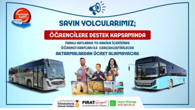 Büyükşehir Belediyesi tarafından toplu taşımada öğrenci tarifesinde uygulamaya konulan 70