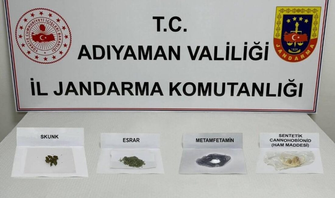 Mahir ALAN/ADIYAMAN, -ADIYAMAN’da, jandarma ekipleri tarafından düzenlenen uyuşturucu operasyonunda 18