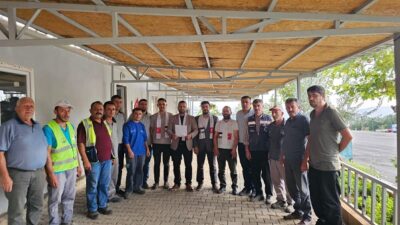 Kahramanmaraş’ta HAK-İŞ tarafından düzenlenen basın açıklamasında, İsrail’in Gazze’de gerçekleştirdiği soykırımın