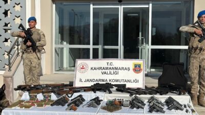 Kahramanmaraş’ın Elbistan ilçesinde silah ve mühimmat kaçakçılığına yönelik yapılan operasyonda