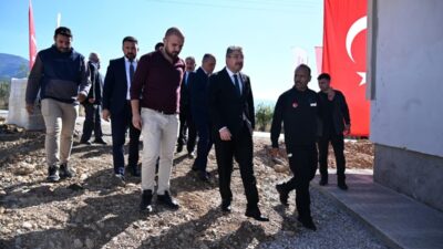 Osmaniye Valisi Dr. Erdinç Yılmaz, Düziçi’ne bağlı Gökçayır köyünde yapımı