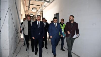 Osmaniye Valisi Dr. Erdinç Yılmaz, yapımı devam eden Bahçe Hükümet