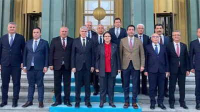 Sumbas belediye başkanı Zeki Demiroğlu, ve Mehmetli belediye başkanı Fatih