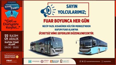 Büyükşehir Belediyesi, edebiyatseverlerin 9. Uluslararası Kahramanmaraş Kitap Fuarı’na daha rahat