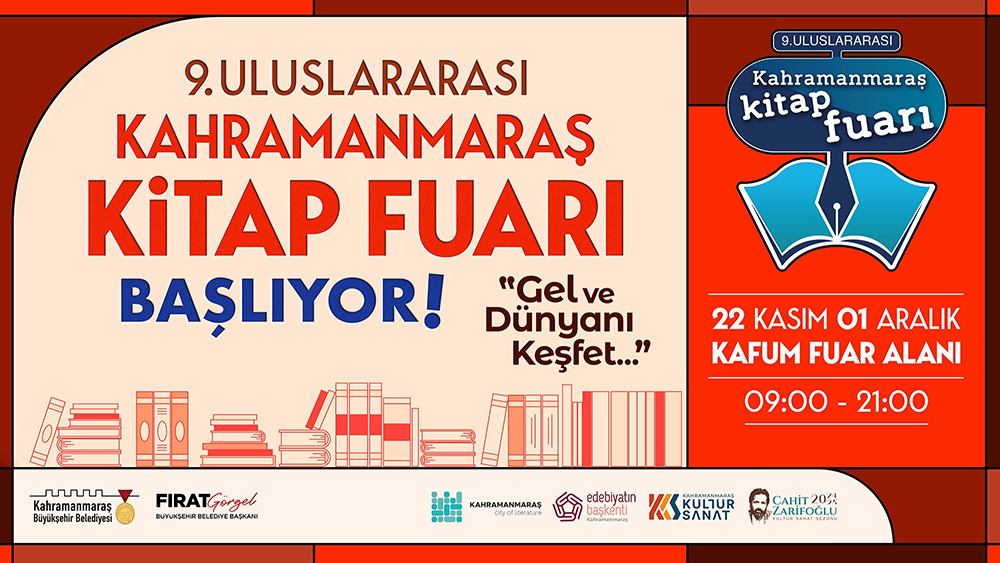 Büyükşehir Belediyesi tarafından düzenlenecek 9. Uluslararası Kitap Fuarı, 22 Kasım