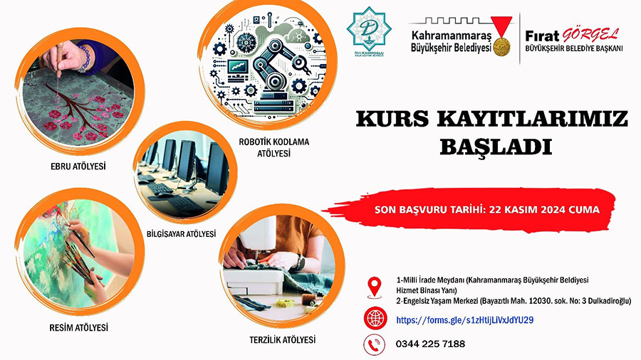 Büyükşehir Belediyesi ve Dulkadiroğlu Halk Eğitim Merkezi iş birliğiyle özel