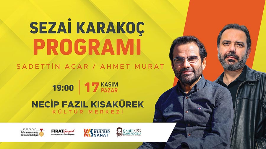 Büyükşehir Belediyesi, 17 Kasım Pazar günü NFK Kültür Merkezi’nde Yazar