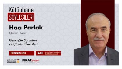 Büyükşehir Belediyesi, 19 Kasım Salı günü NFK Halk Kütühanesi’nde Eğitimci