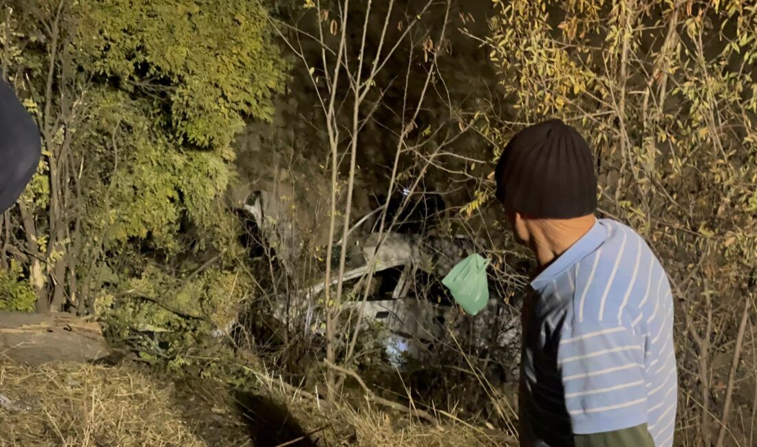 Mahir ALAN/ ADIYAMAN, – ADIYAMAN’da, sürücüsünün kontrolünden çıkan otomobilin şarampole
