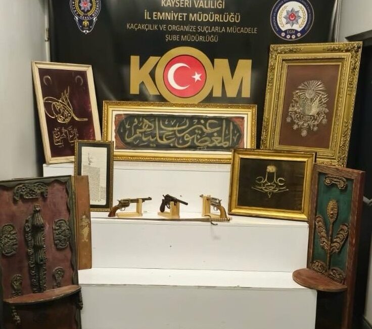 KAYSERİ, – KAYSERİ’de, polis tarafından düzenlenen tarihi eser operasyonunda 1