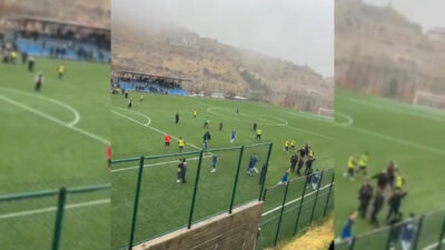 Recep BAĞDAT/MALATYA, – MALATYA’da oynanan amatör futbol müsabakasında tribünden atlayan