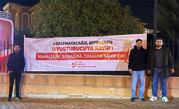 CHP Kadirli İlçe Kolları tarafından uyuşturucuya karşı farkındalık oluşturmak amacıyla