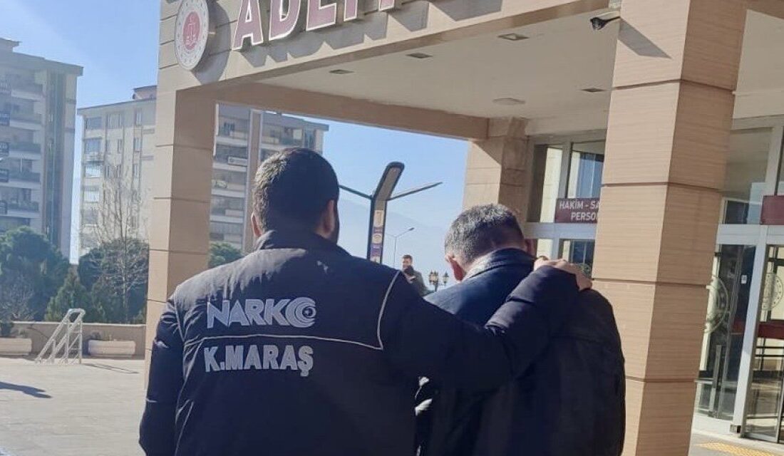 Kahramanmaraş’ta polis ekiplerince düzenlenen operasyonda gözaltına alınan uyuşturucu taciri tutuklandı.