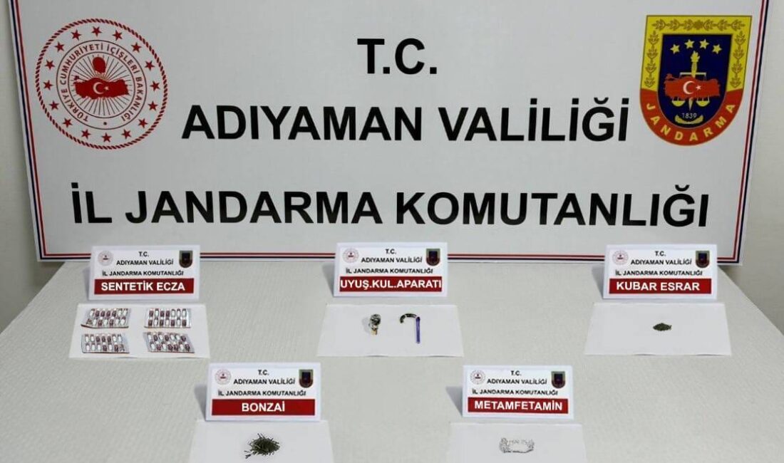 Mahir ALAN/ADIYAMAN, – ADIYAMAN’da, jandarma ekipleri tarafından düzenlenen uyuşturucu operasyonunda