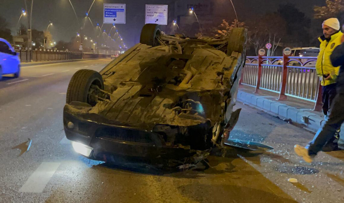 İlyas KAPLAN/ KAYSERİ, – KAYSERİ’de, bariyerlere çarpıp takla atan otomobilin