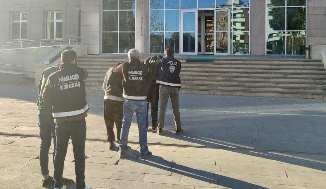 Kahramanmaraş’ın Türkoğlu ilçesinde uyuşturucu ticareti yaptığı tespit edilen 3 kişi