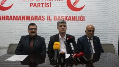 Yeniden Refah Partisi Kahramanmaraş İl Başkanı Muhammet Aydoğar düzenlediği basın