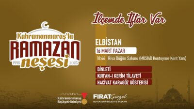 Büyükşehir Belediyesinin “İlçemde İftar Var” programı, 16 Mart Pazar günü