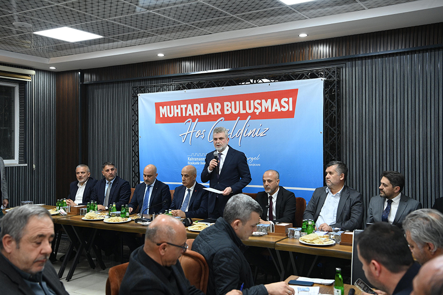 Afşin’de muhtarlarla bir araya gelen Başkan Fırat Görgel, “Afşin’de 140