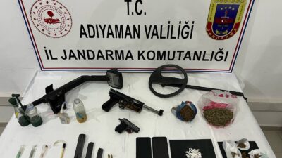 Mahir ALAN/GÖLBAŞI (Adıyaman), -ADIYAMAN’ın Gölbaşı ilçesinde düzenlenen uyuşturucu operasyonunda 14