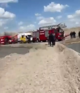 Furkan KAVUKLU/KAYSERİ, – KAYSERİ’nin Sarıoğlan ilçesinde kum ocağında çalışan Mehmet
