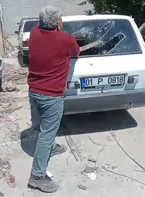 Serhat GÜLER/ADANA, – ADANA’da bir kaporta ustasının otomobiline yaptığı boyanın