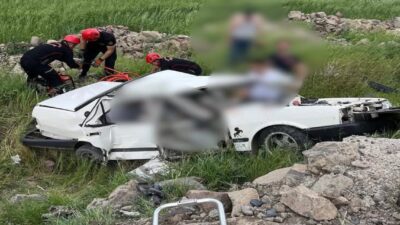 Kahramanmaraş’ın Dulkadiroğlu ilçesinde otomobilin takla atması sonucu yaşanan trafik kazasında
