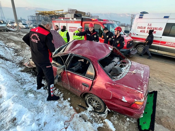 Kahramanmaraş’ın Dulkadiroğlu ilçesinde meydana gelen trafik kazasında bir kişi ağır