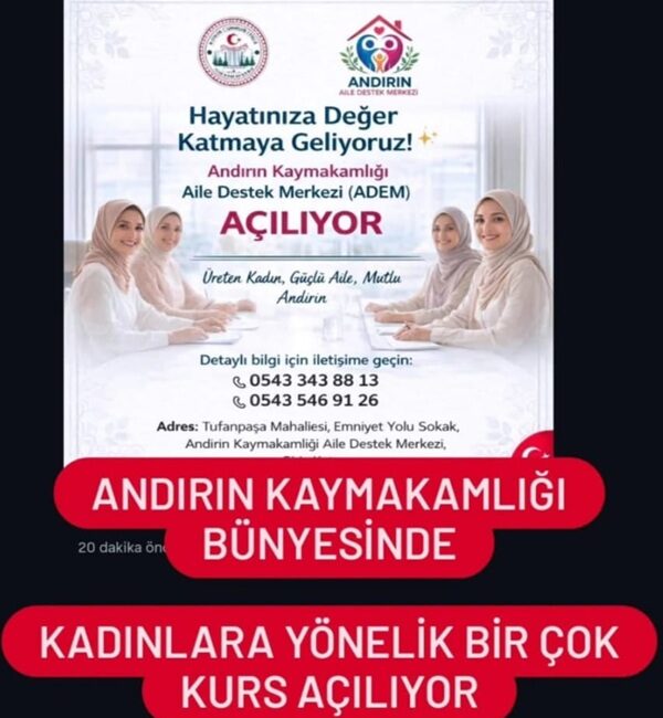 kadınlara ve ailelere yönelik önemli bir sosyal destek adımı Hizmete