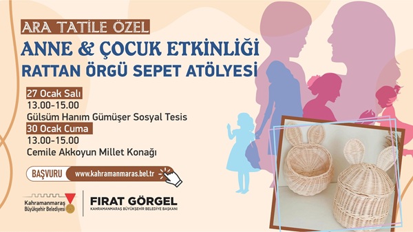 Kahramanmaraş Büyükşehir Belediyesi, sömestr tatiline ve kış günlerine özel, aile