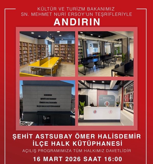 Andırın’da kültür ve eğitim hayatına önemli katkı sağlayacak yeni bir