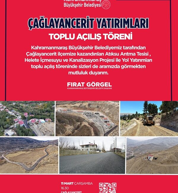 Kahramanmaraş Büyükşehir Belediyesi, son 23 ayda Çağlayancerit’e kazandırdığı dev projelerin