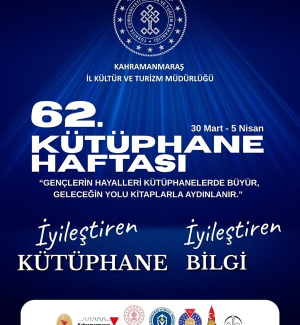 Bu yıl 62.’si düzenlenecek olan Kütüphane Haftası, 30 Mart -