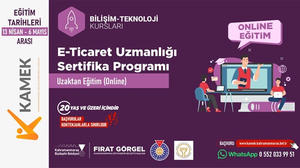 KAMEK ve KSÜ iş birliğiyle düzenlenen "E-Ticaret Uzmanlığı Sertifika Programı"