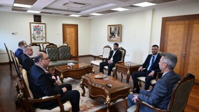 Sağlık-Sen heyeti, KSÜ Rektörü Prof. Dr. İbrahim Taner Okumuş ile