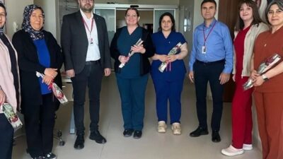 Andırın Devlet Hastanesi yönetimi, 21-28 Nisan Ebeler Haftası dolayısıyla hastanede