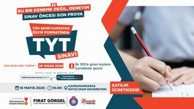 Üniversite sınav maratonunda son viraja girilirken, Kahramanmaraş Büyükşehir Belediyesi gençlerin