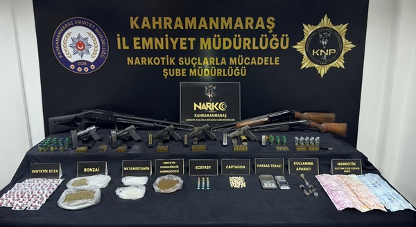 Kahramanmaraş Emniyeti, uyuşturucu tacirlerine yönelik 4 ay süren takibini dev
