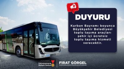 Kahramanmaraş Büyükşehir Belediyesi, Kurban Bayramı periyodu boyunca kent içi dikey
