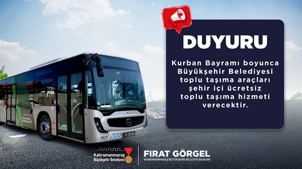 Kahramanmaraş Büyükşehir Belediyesi, Kurban Bayramı periyodu boyunca kent içi dikey