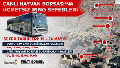 Kahramanmaraş Büyükşehir Belediyemiz, Kurban Bayramı yaklaşırken vatandaşlarımızın hayatını kolaylaştıracak harika