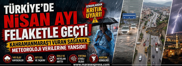 Geçtiğimiz nisan ayında Kahramanmaraş’ta aniden bastıran, cadde ve sokakları adeta