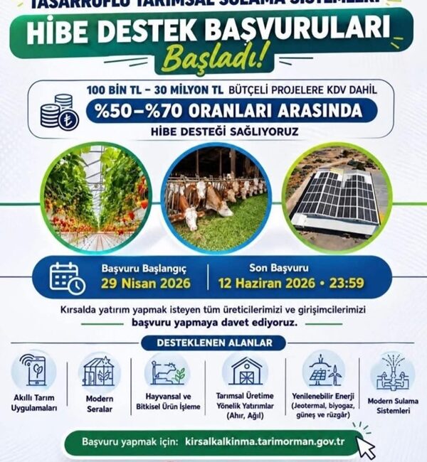Tarımda sürdürülebilirliği ve verimliliği artırmak isteyen Kahramanmaraşlı çiftçiler için “Tasarruflu