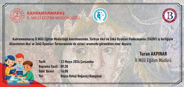 Kahramanmaraş’ta gençlerin mantık ve strateji becerilerini konuşturacağı dev turnuva 13