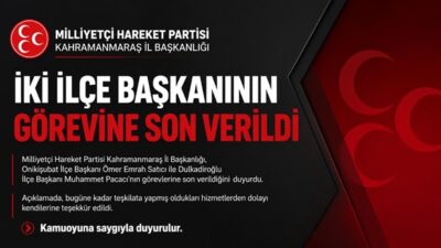 Kahramanmaraş siyaset gündemine bomba gibi düşen bir son dakika gelişmesi