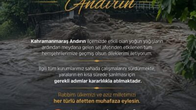Andırın’da sel felaketinin izleri silinmeye çalışılırken, Ankara’dan da bölgeye destek