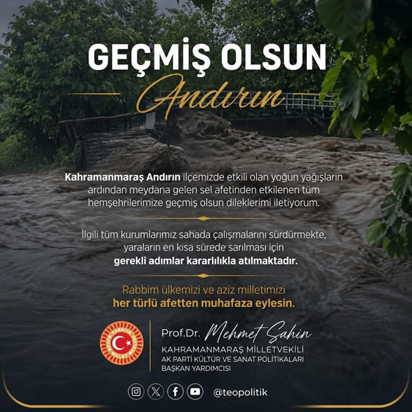 Andırın’da sel felaketinin izleri silinmeye çalışılırken, Ankara’dan da bölgeye destek