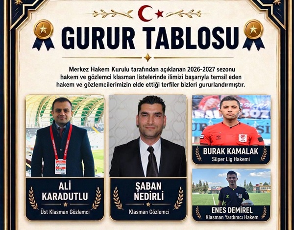 Türkiye Futbol Federasyonu (TFF) Merkez Hakem Kurulu (MHK), 2026-2027 futbol