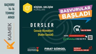 Büyükşehir Belediyesi, KAMEK bünyesinde kadınlara yönelik gassallık eğitimi düzenleyecek. 18