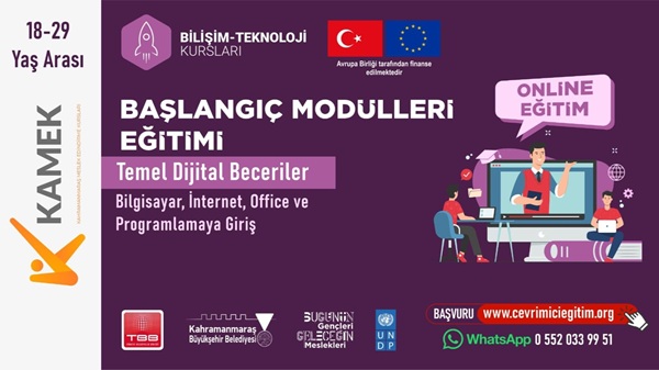 Kahramanmaraş’ta hayat boyu öğrenme ve mesleki edindirme faaliyetlerini sürdüren KAMEK,